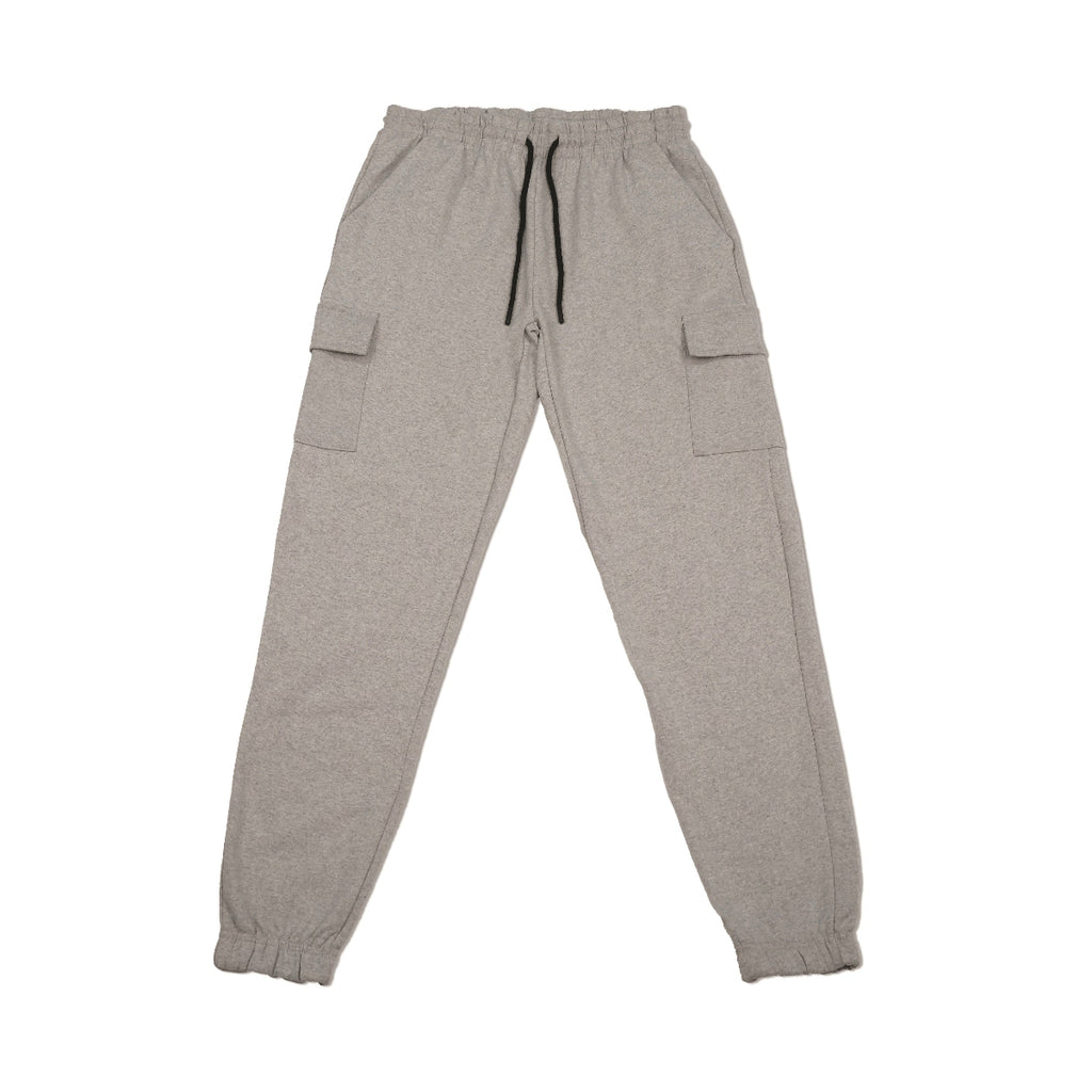 Men's Silver Cargo Pocket Fleece Jogger Trouser for Ultimate Comfort and Style grey