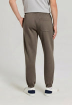 Men's Brown Fleece Logo Joggers