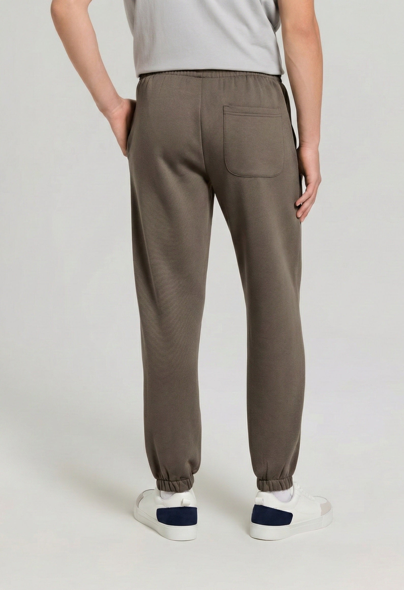 Men's Brown Fleece Logo Joggers