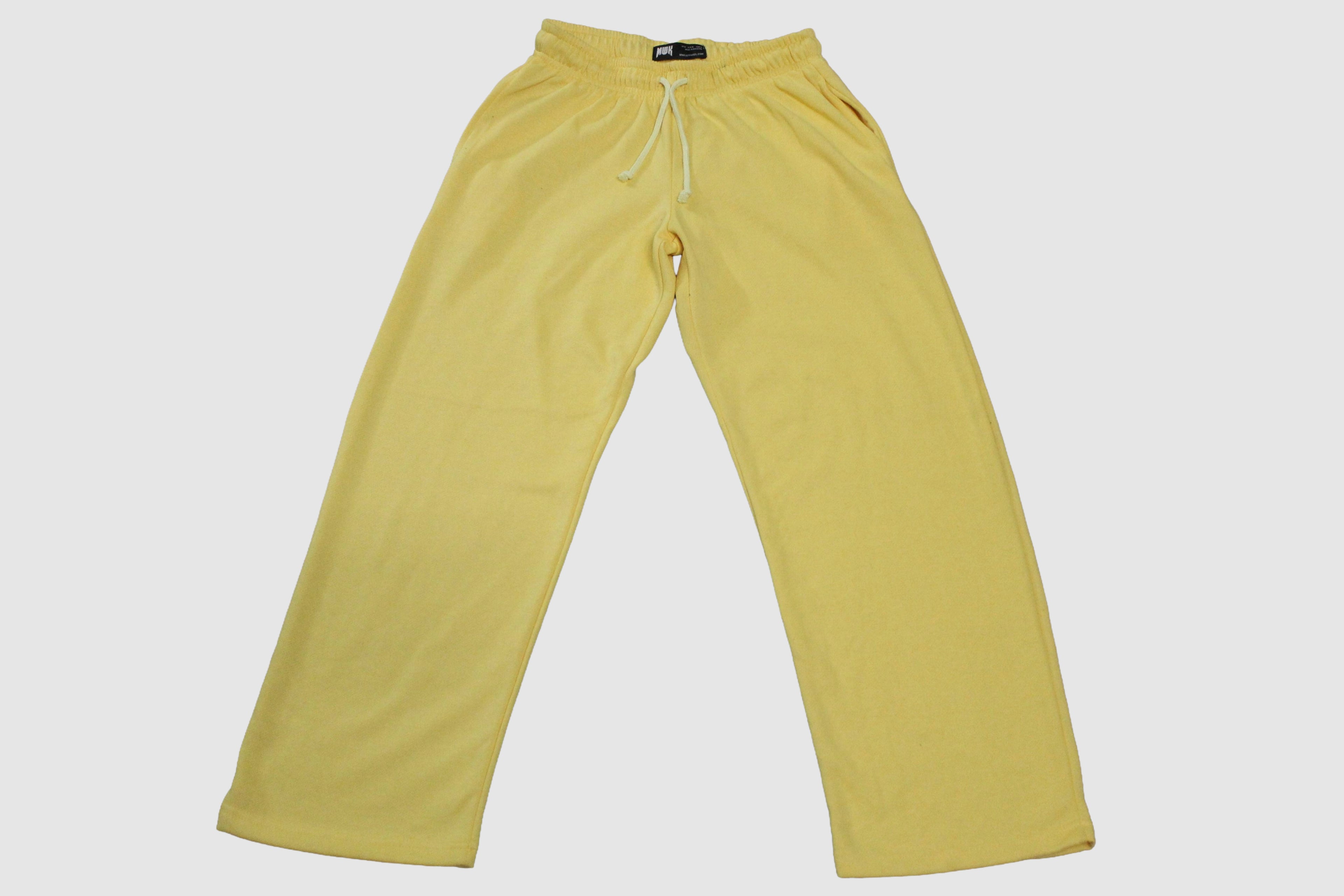 yellow ladies wide eg fleece trouser chic trendy in fashion in demand