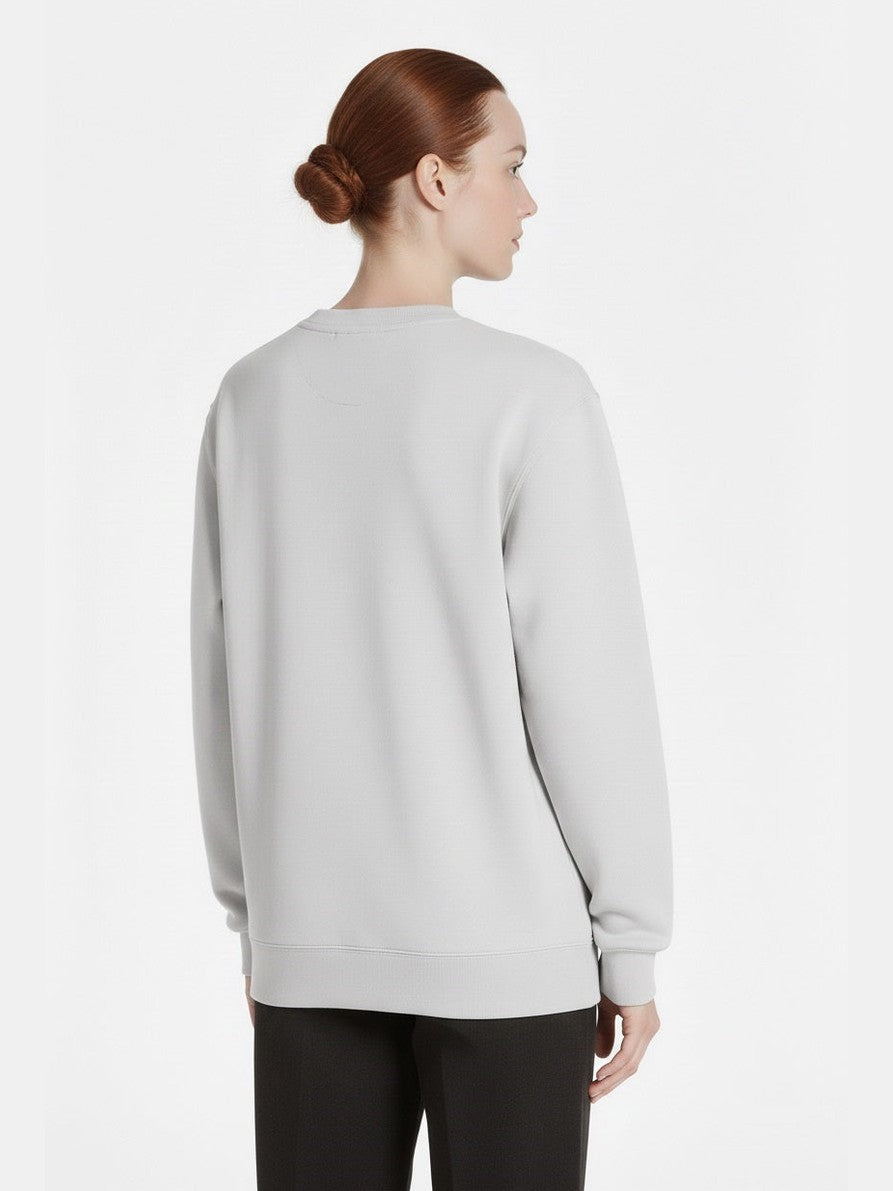 Women grey fleece Sweatshirt ultra comfort cozy fleece urban style in trend uk sweatshirt