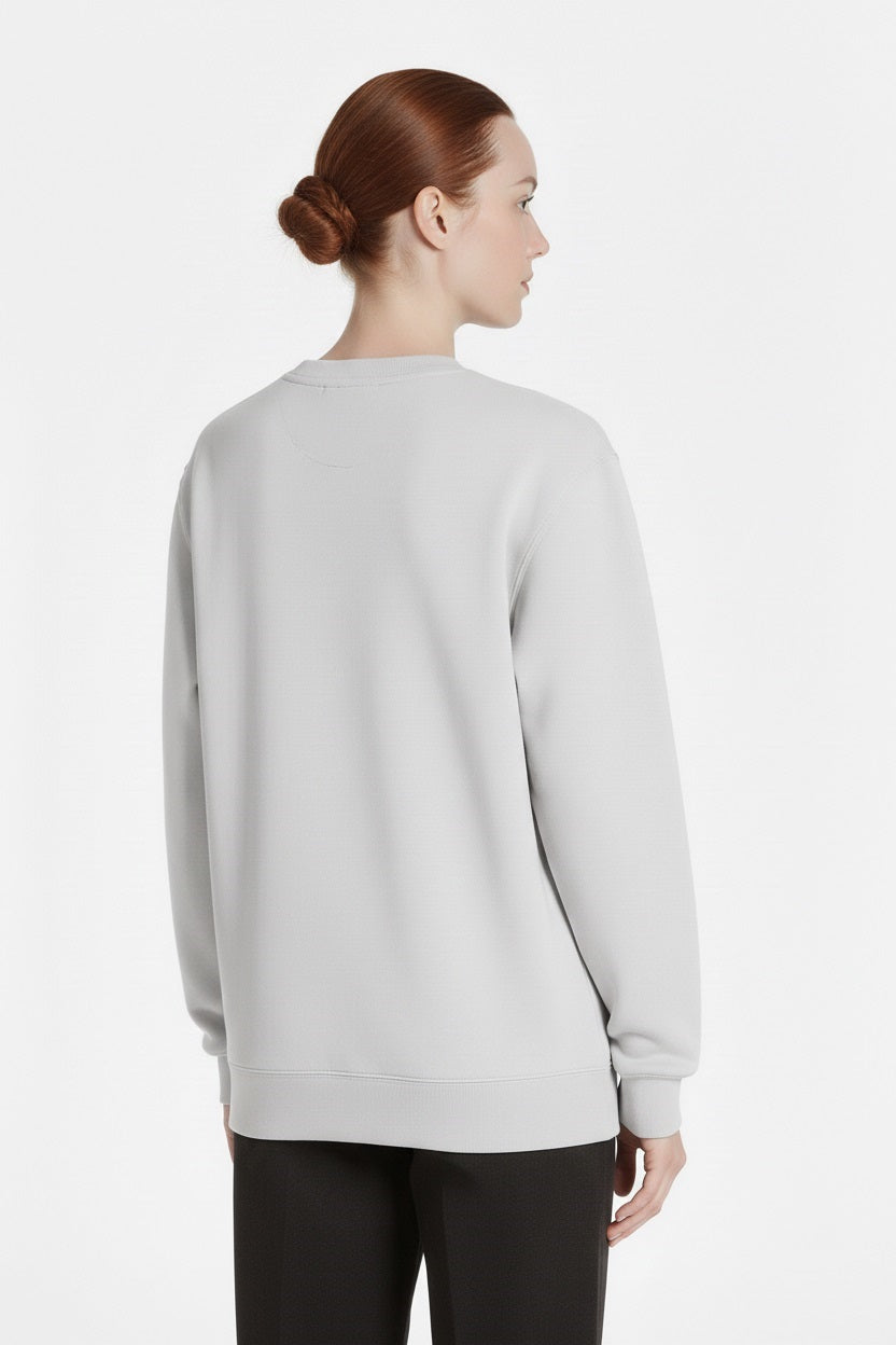 Women grey fleece Sweatshirt ultra comfort cozy fleece urban style in trend uk sweatshirt