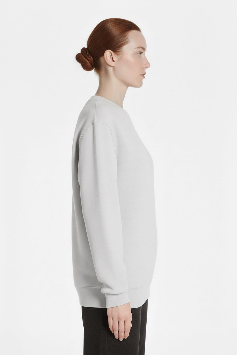 Women grey fleece Sweatshirt ultra comfort cozy fleece urban style in trend uk sweatshirt