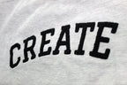 Grey Embroidery Create Sweatshirt