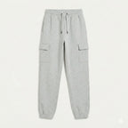 Ladies grey cargo trouser fleece