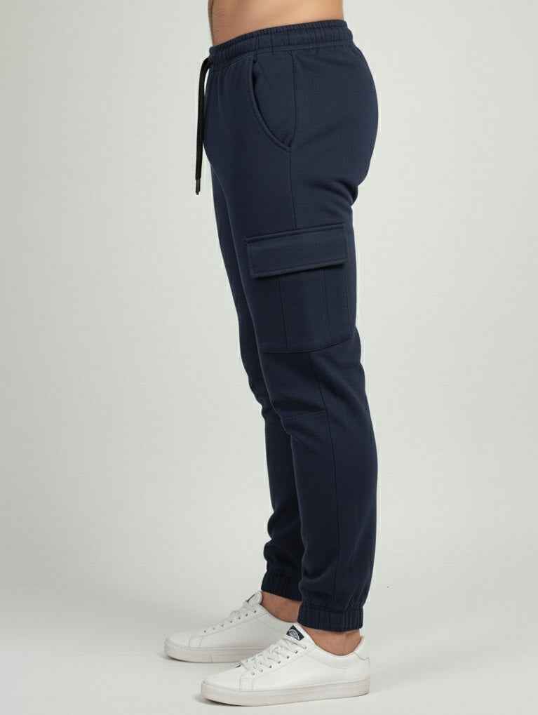 Men's Cargo Fleece Joggers with Cargo Pockets