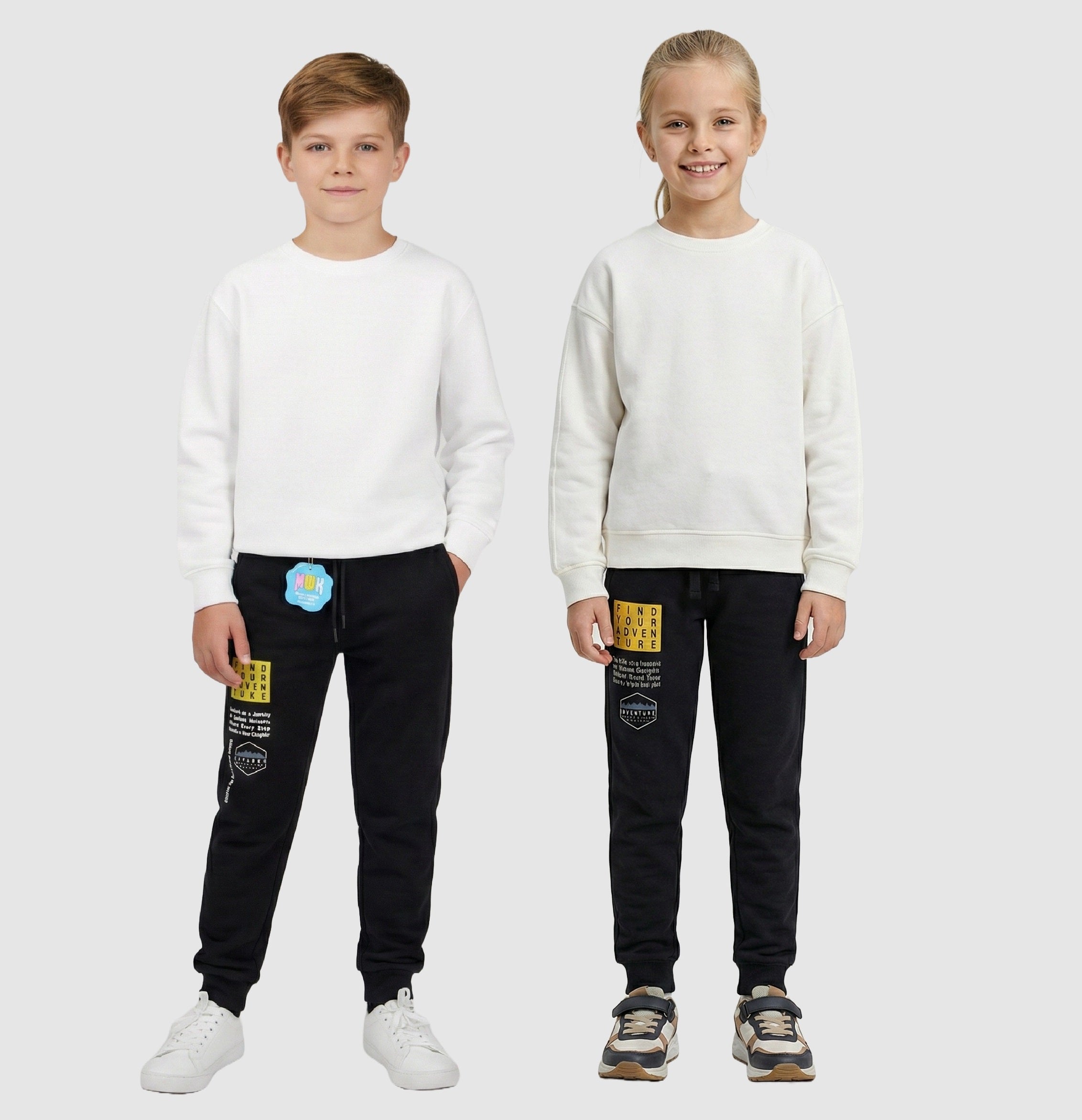 Kids Adventure Black Joggers