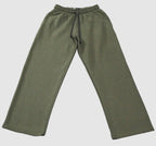 green ladies wide leg fleece trouser chic trendy in fashion in demand
