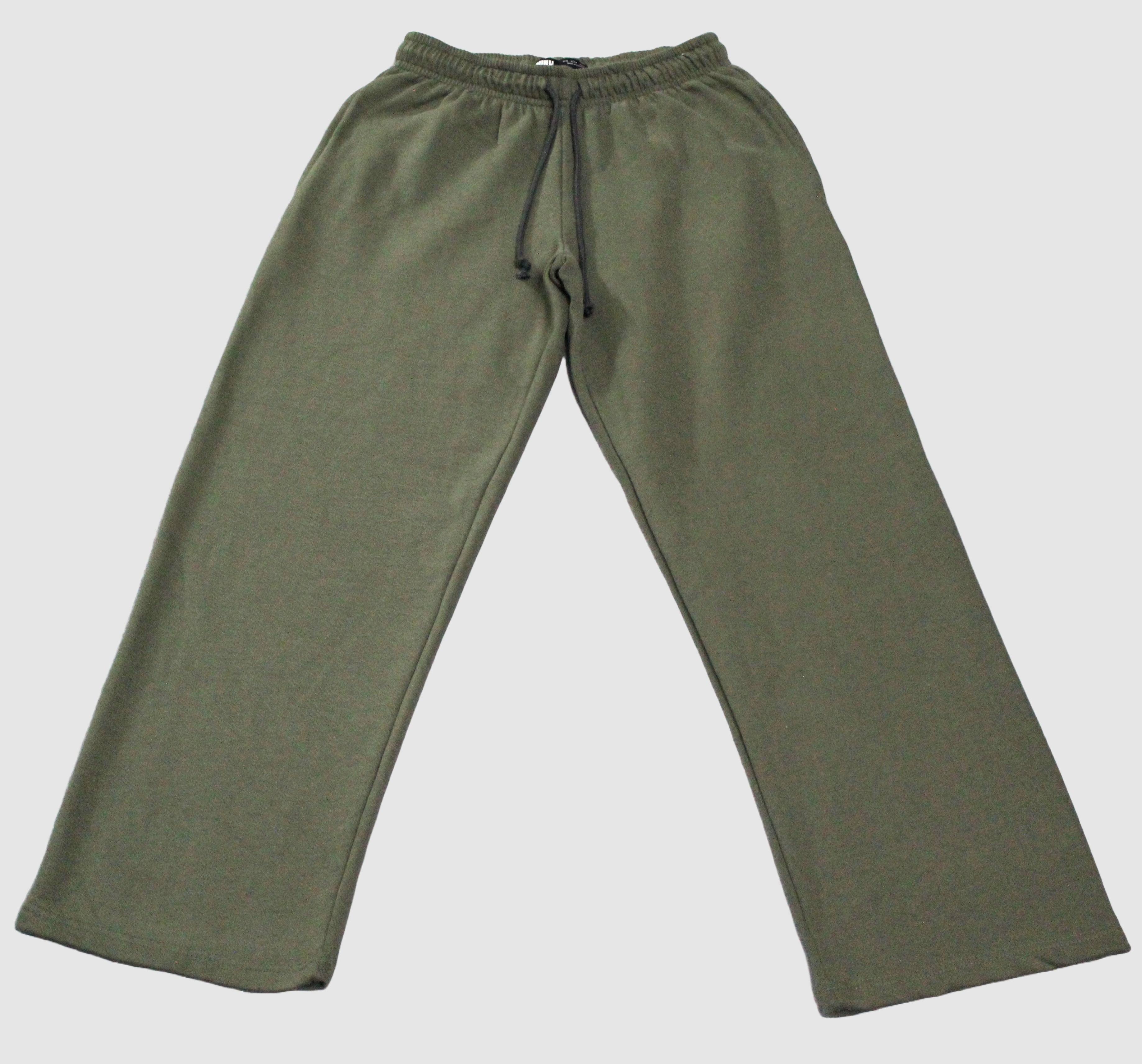 green ladies wide leg fleece trouser chic trendy in fashion in demand