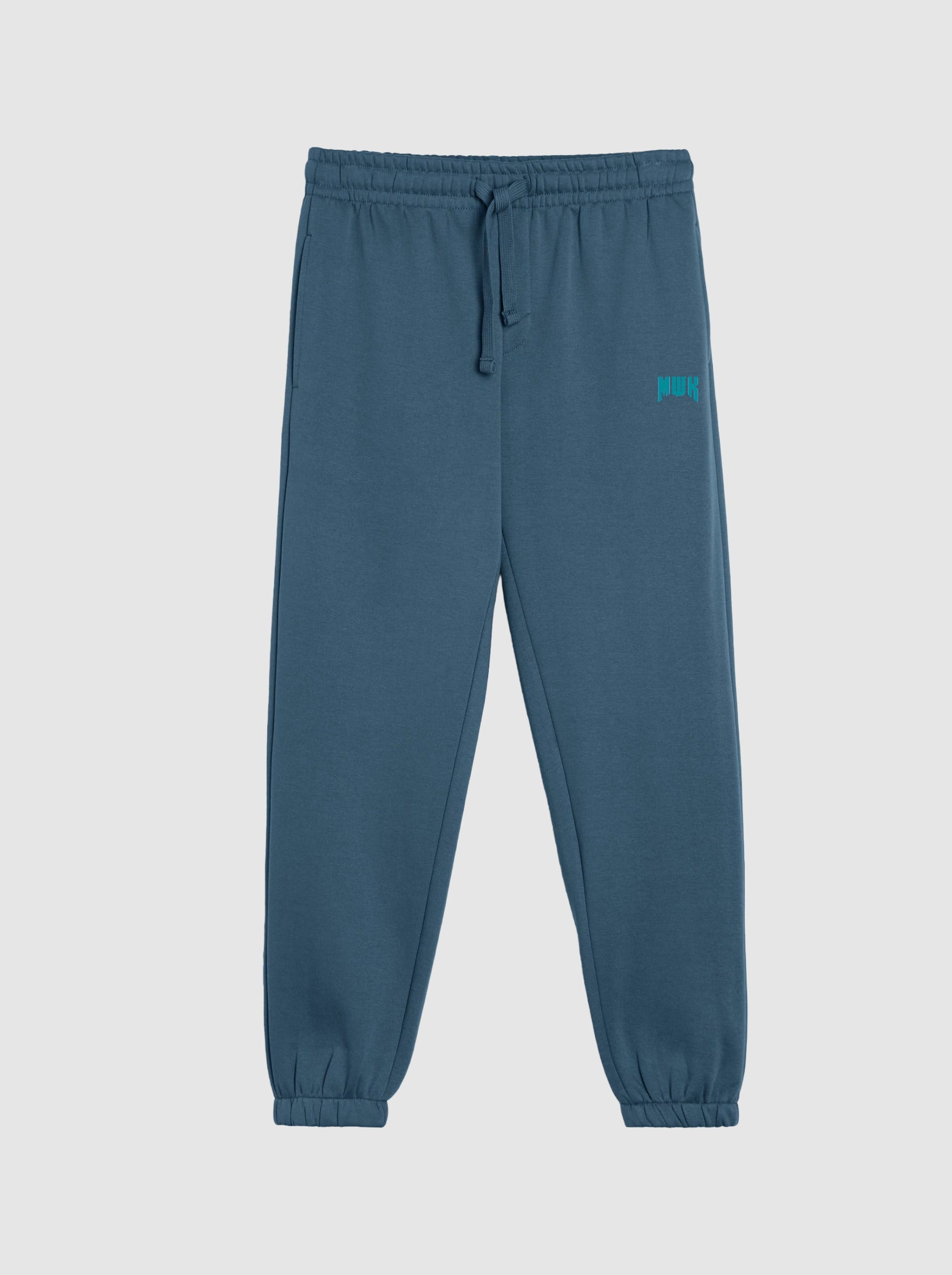 Men's Sea Blue Fleece Logo Joggers