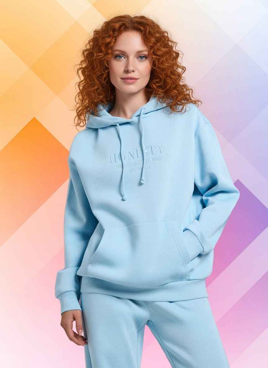 Woman Hooded sweatshirt with embroidery