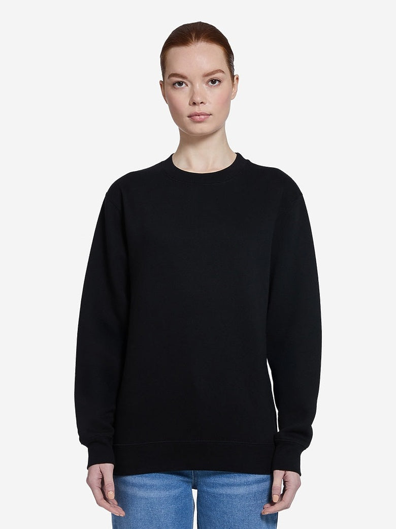 Women Black fleece Sweatshirt ultra comfort cozy fleece urban style in trend uk sweatshirt