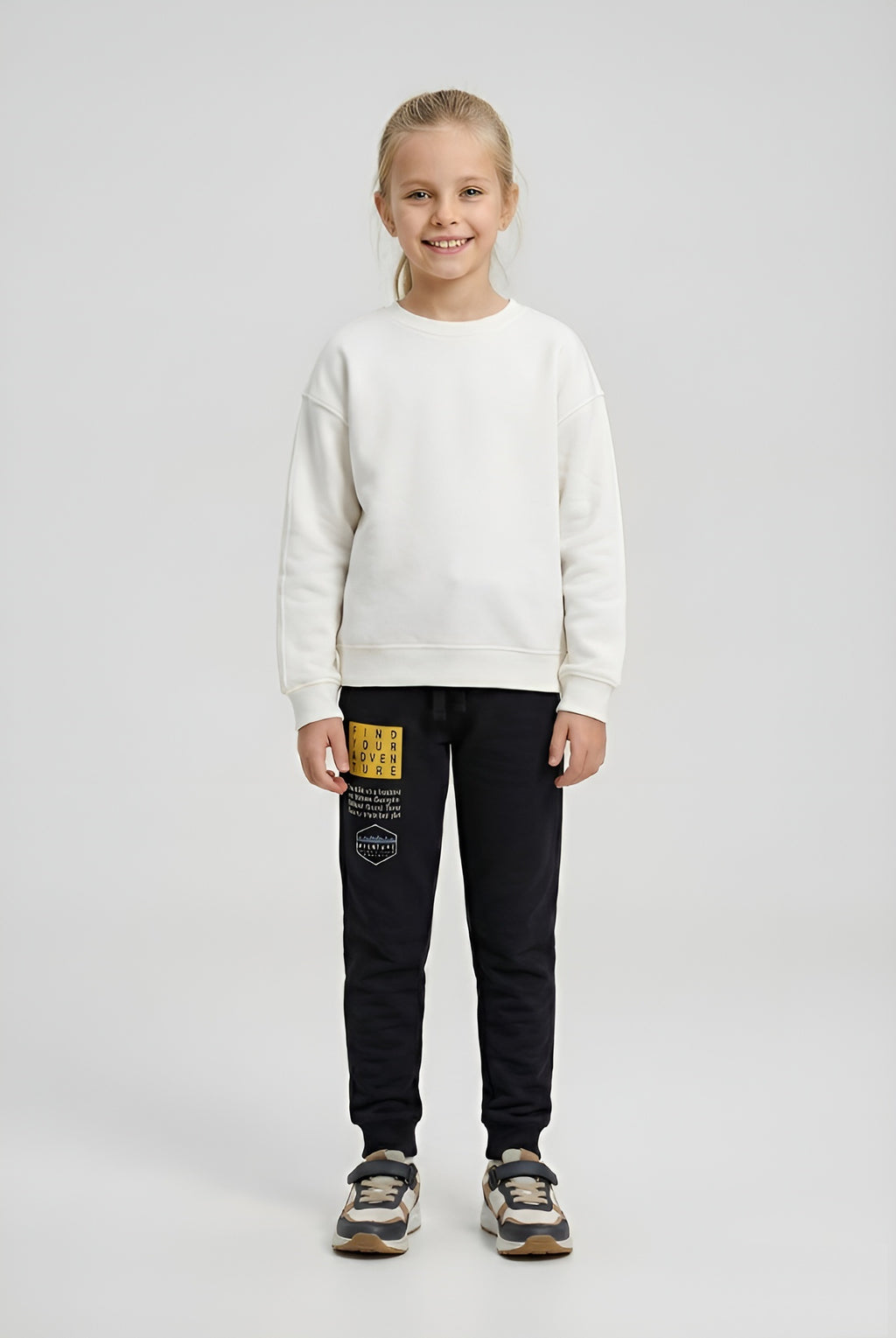 Kids Adventure Black Joggers