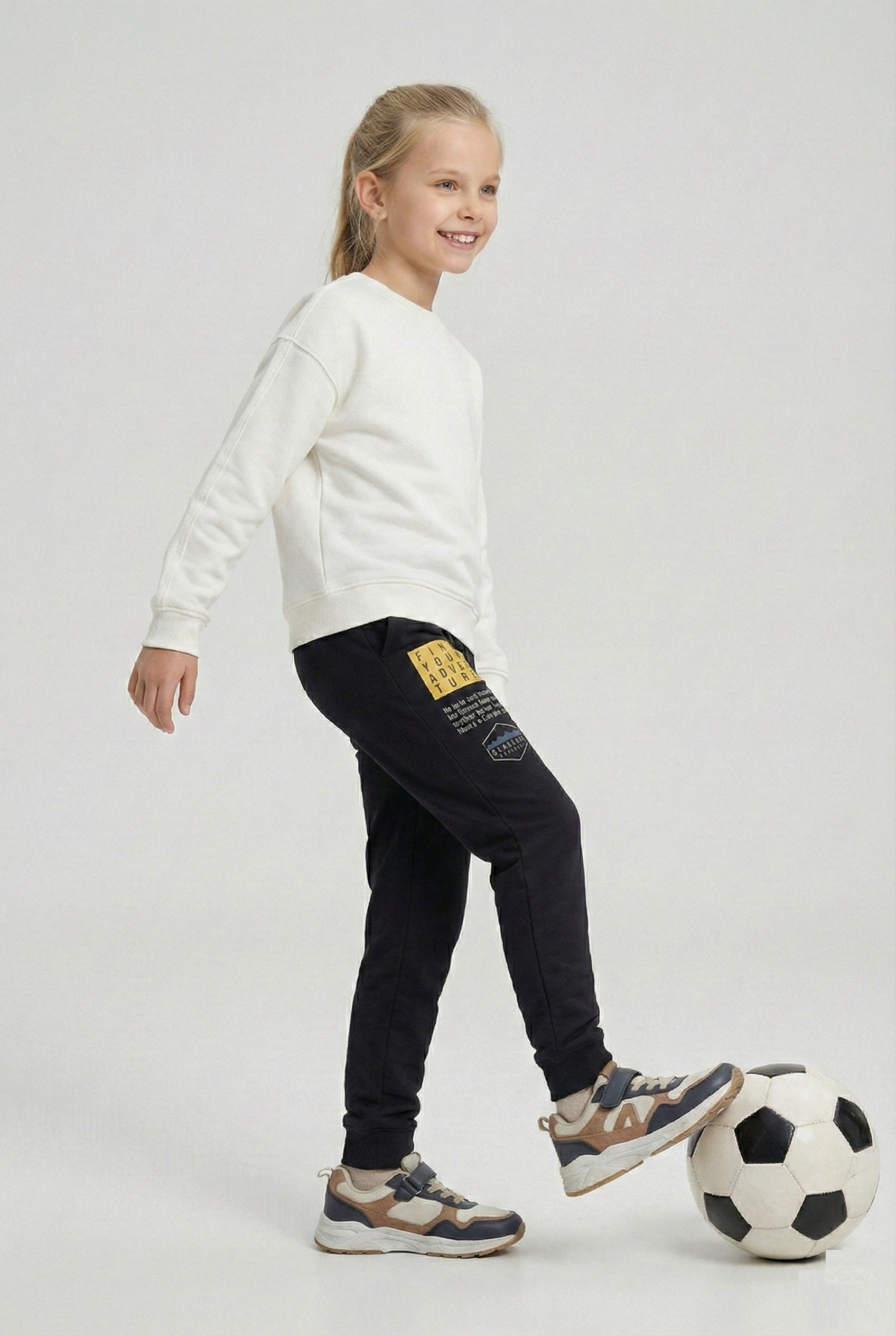 Kids Adventure Black Joggers