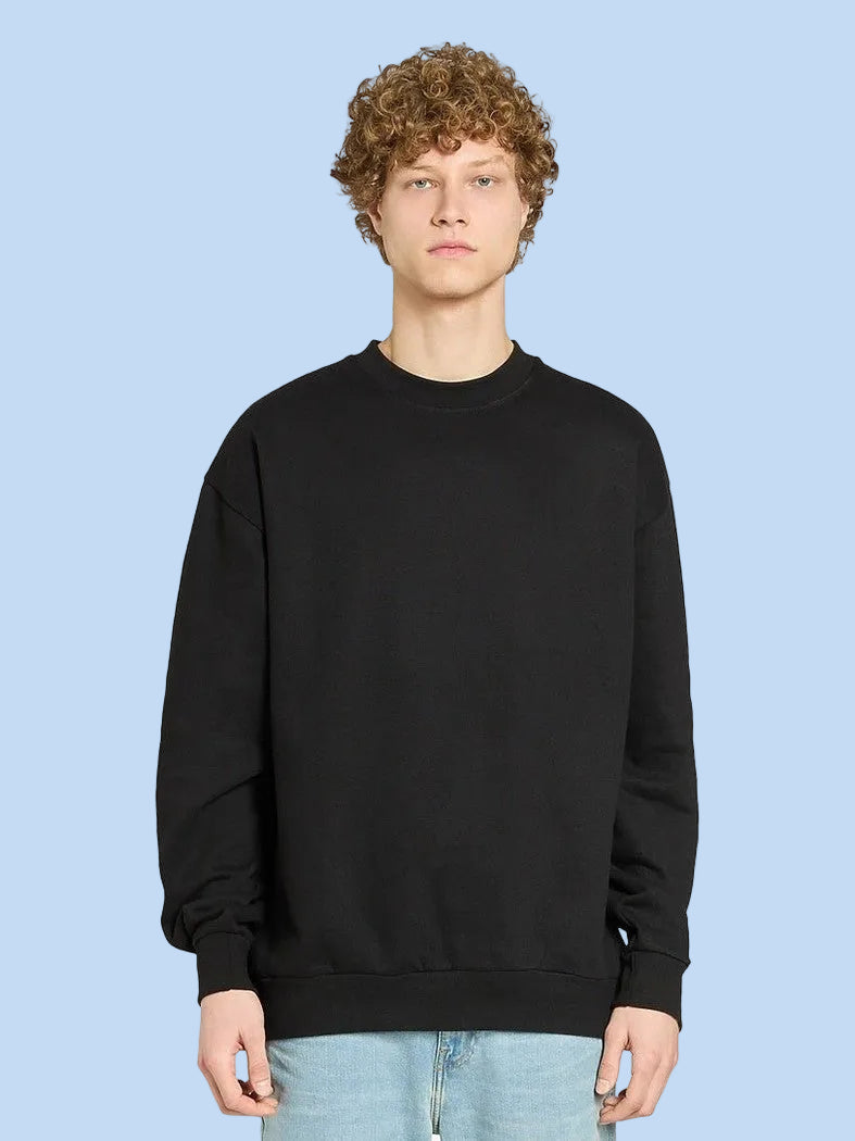 Essential Black Crew (Men) SMALL UPTO 4XL SAME PRICE. PREMIUM FLEECE ALL YEAR WEARABLE
