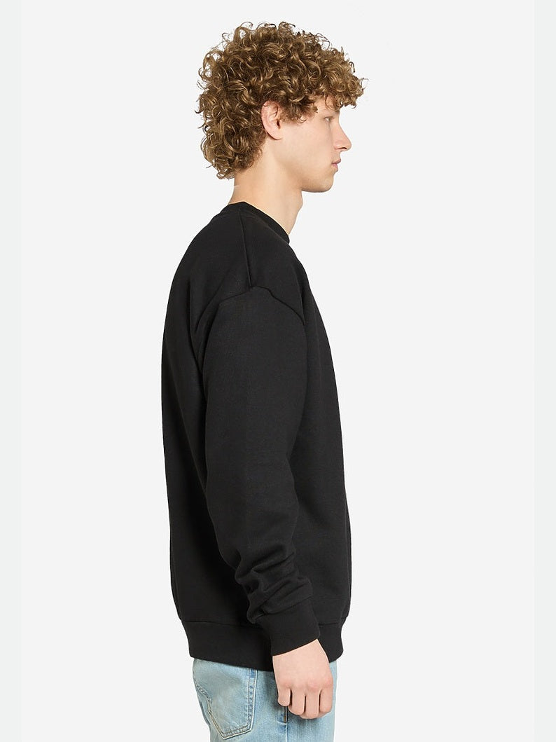 Essential Black Crew (Men) SMALL UPTO 4XL SAME PRICE. PREMIUM FLEECE ALL YEAR WEARABLE