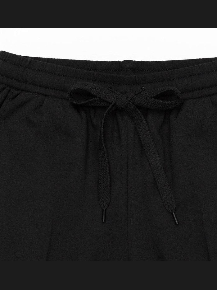 Black ladies wide eg fleece trouser chic trendy in fashion in demand