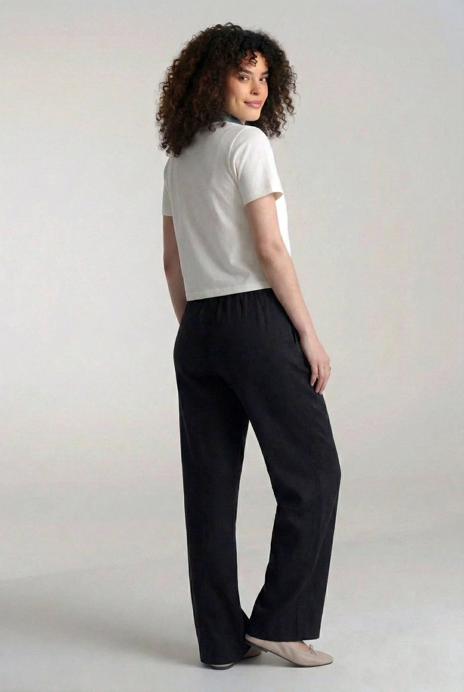 Mustard ladies wide leg fleece trouser chic trendy in fashion in demand