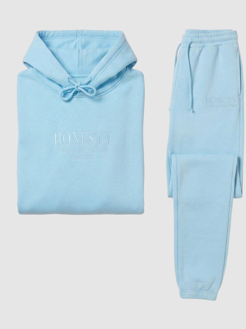 woman ladies blue coord co-ord co cord set sweatset trakck suit hood set premium fleece