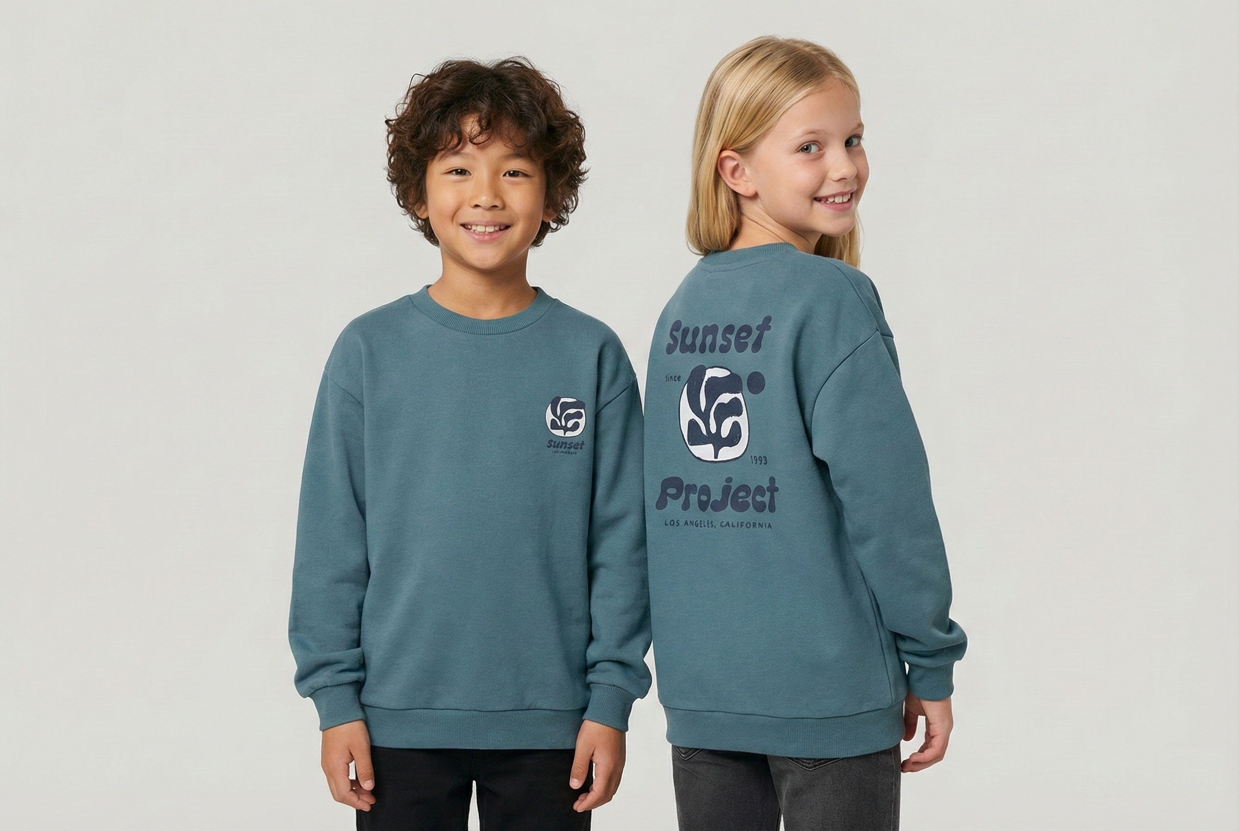 Kids Blue Sunset Crewneck Sweat