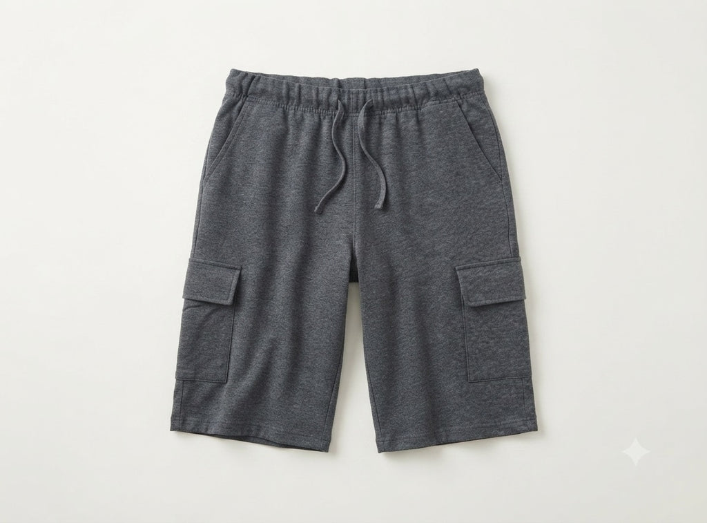 Essential Women's Fleece Cargo Shorts – Charcoal Grey