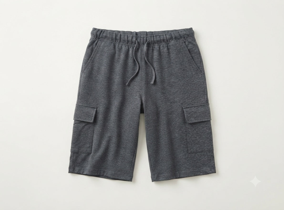 Essential Women's Fleece Cargo Shorts – Charcoal Grey