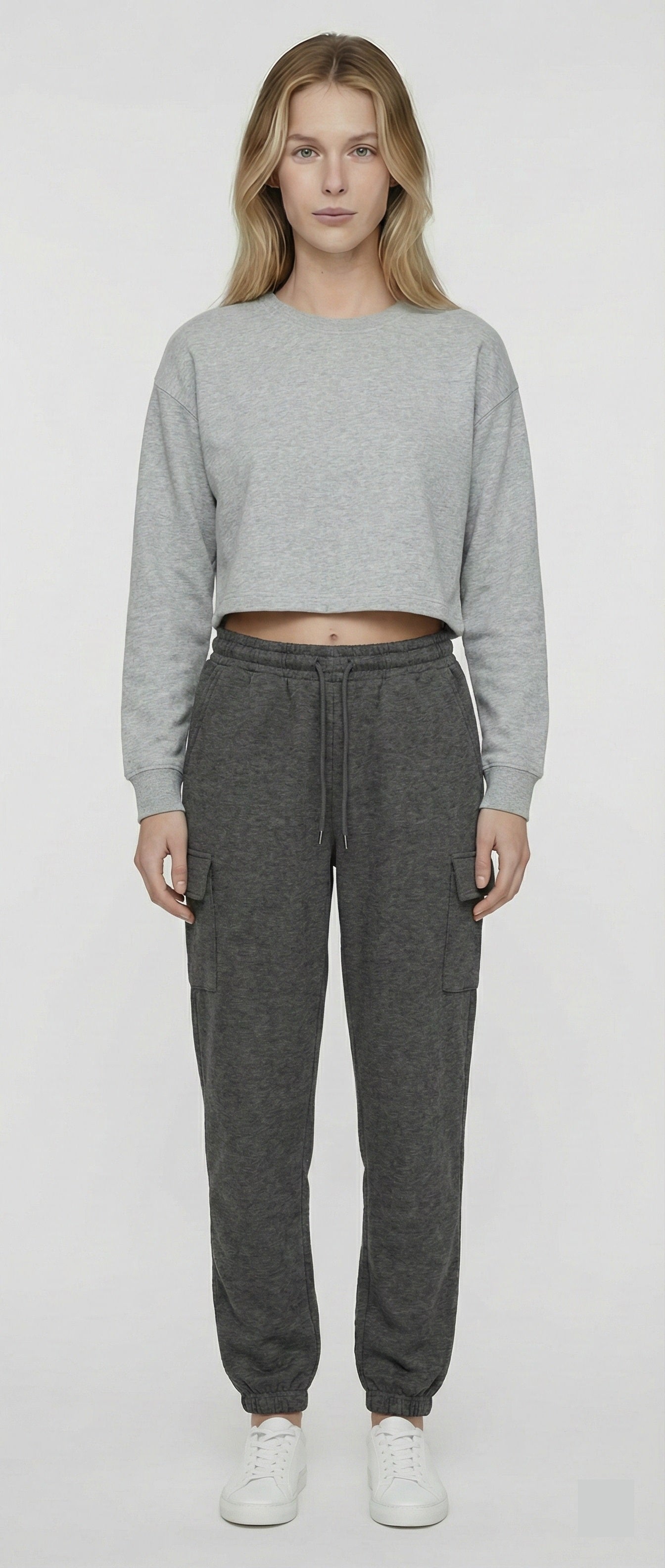 Charcoal Cargo Jogger Sweatpants