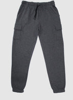 charcoal ladies fleece cargo trouser jogger