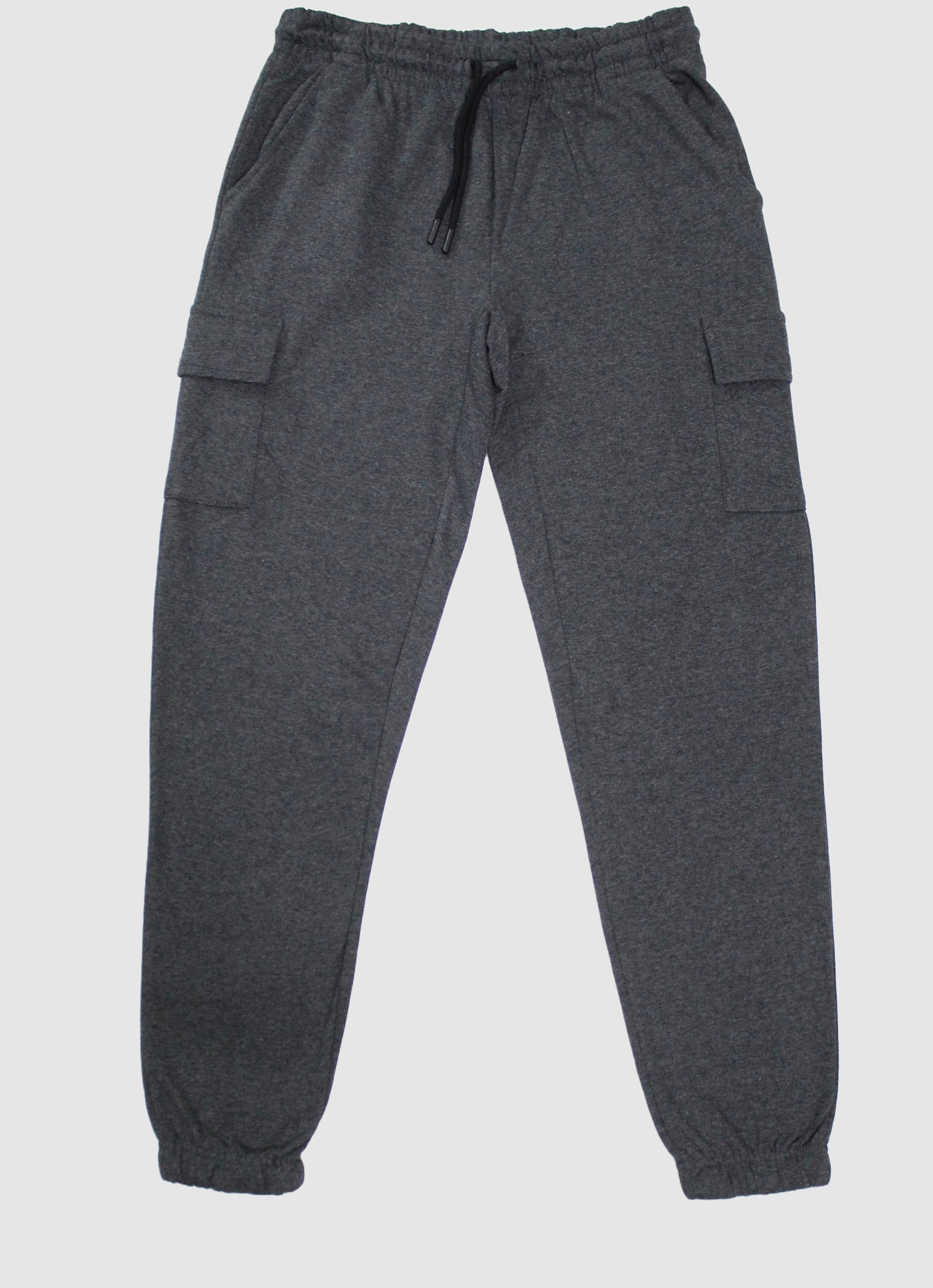 charcoal ladies fleece cargo trouser jogger
