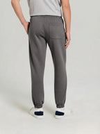 Men's Dark Grey Fleece Logo Joggers