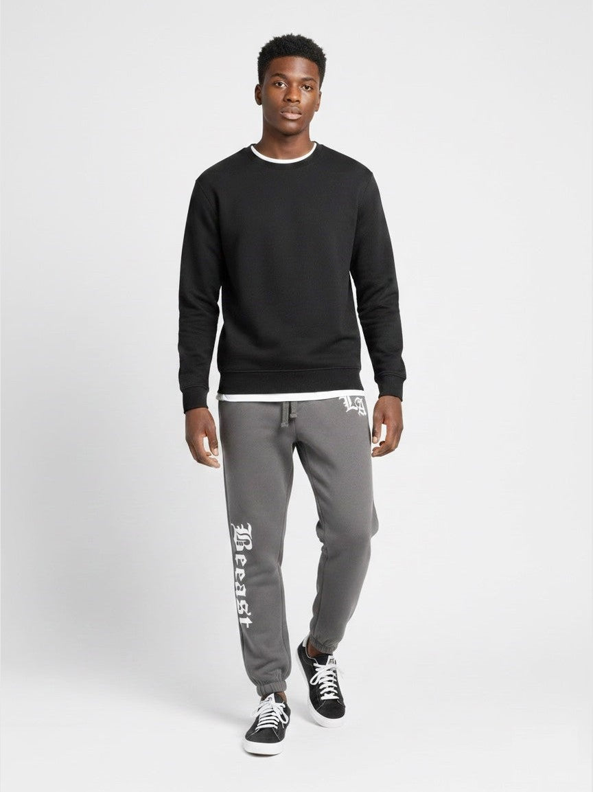 men print dark grey fleece trouser uk best rates premium quality