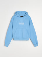 woman ladies blue coord co-ord co cord set embroidery sweatset trakck suit hood set premium fleece