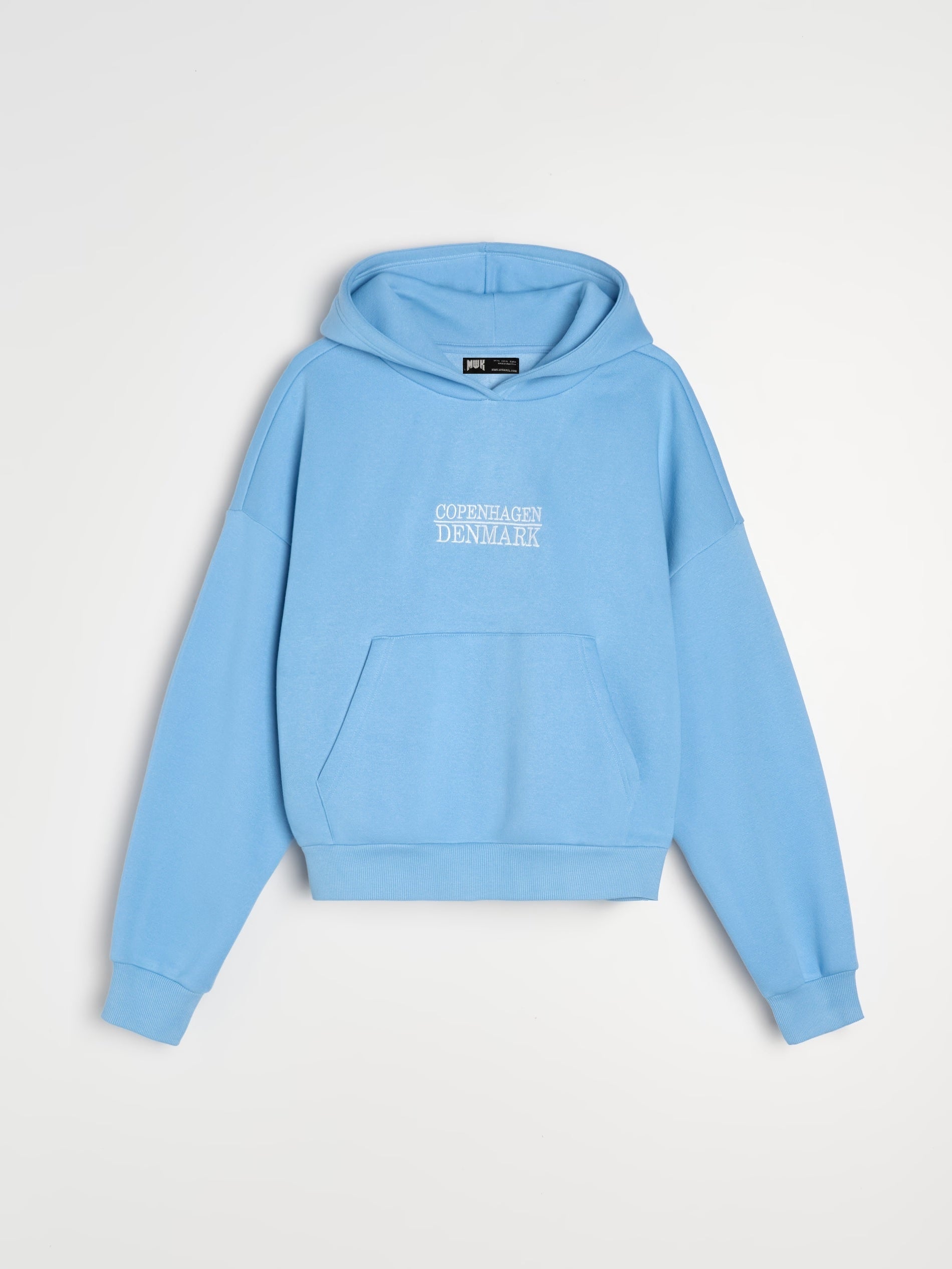 woman ladies blue coord co-ord co cord set embroidery sweatset trakck suit hood set premium fleece