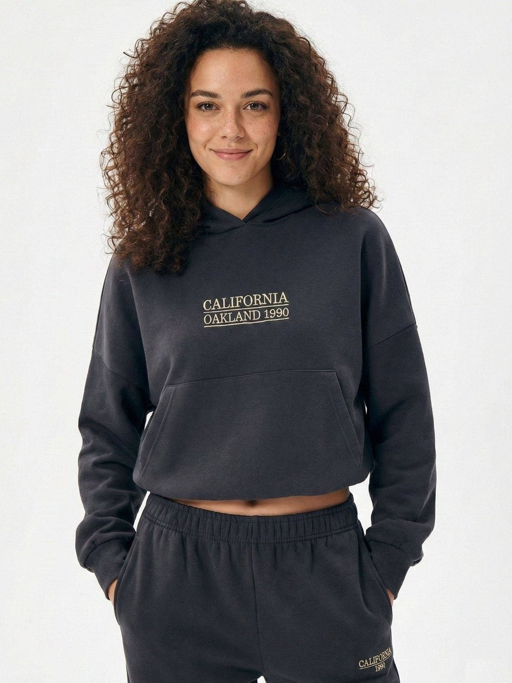 dark grey fleece co-ord coord co ord trouser set sweatset tracksuit chic trendy in fashion in demand