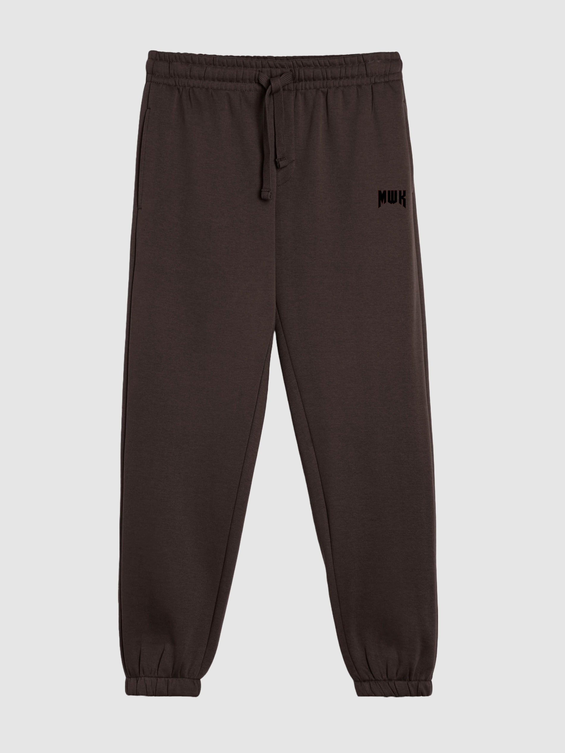 Men's Dark Brown Fleece Logo Joggers