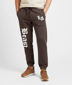 LA BEAST Men's Brown Fleece Jogger