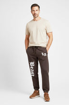 LA BEAST Men's Brown Fleece Jogger