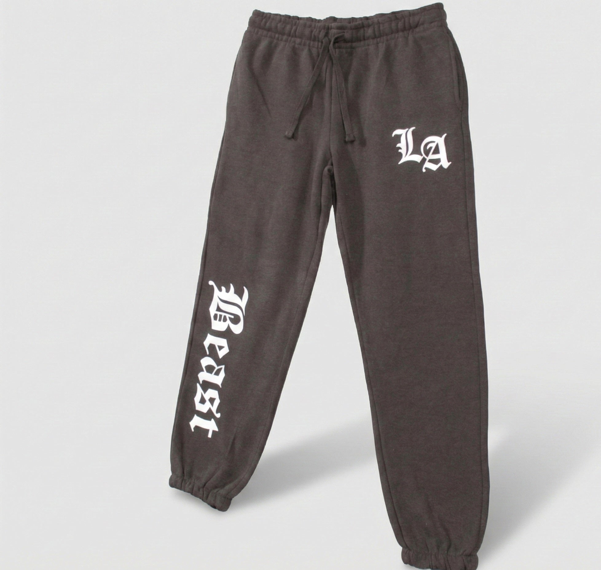 LA BEAST Men's Brown Fleece Jogger