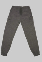Ladies woman fleece charcoal cargo trouser comfort fit casual trouser cargo poskets premium fleece 
