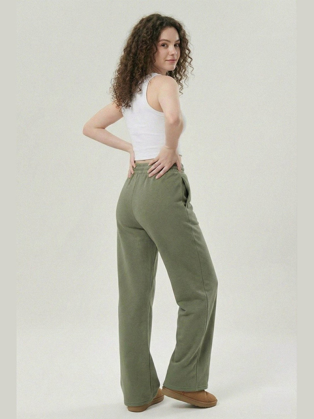 Olive Drift Wide-Leg