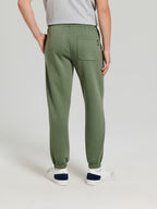 Men's Green Fleece Logo Joggers