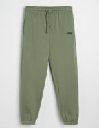 Men's Green Fleece Logo Joggers