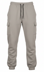 Men's Silver Cargo Pocket Fleece Jogger Trouser for Ultimate Comfort and Style grey