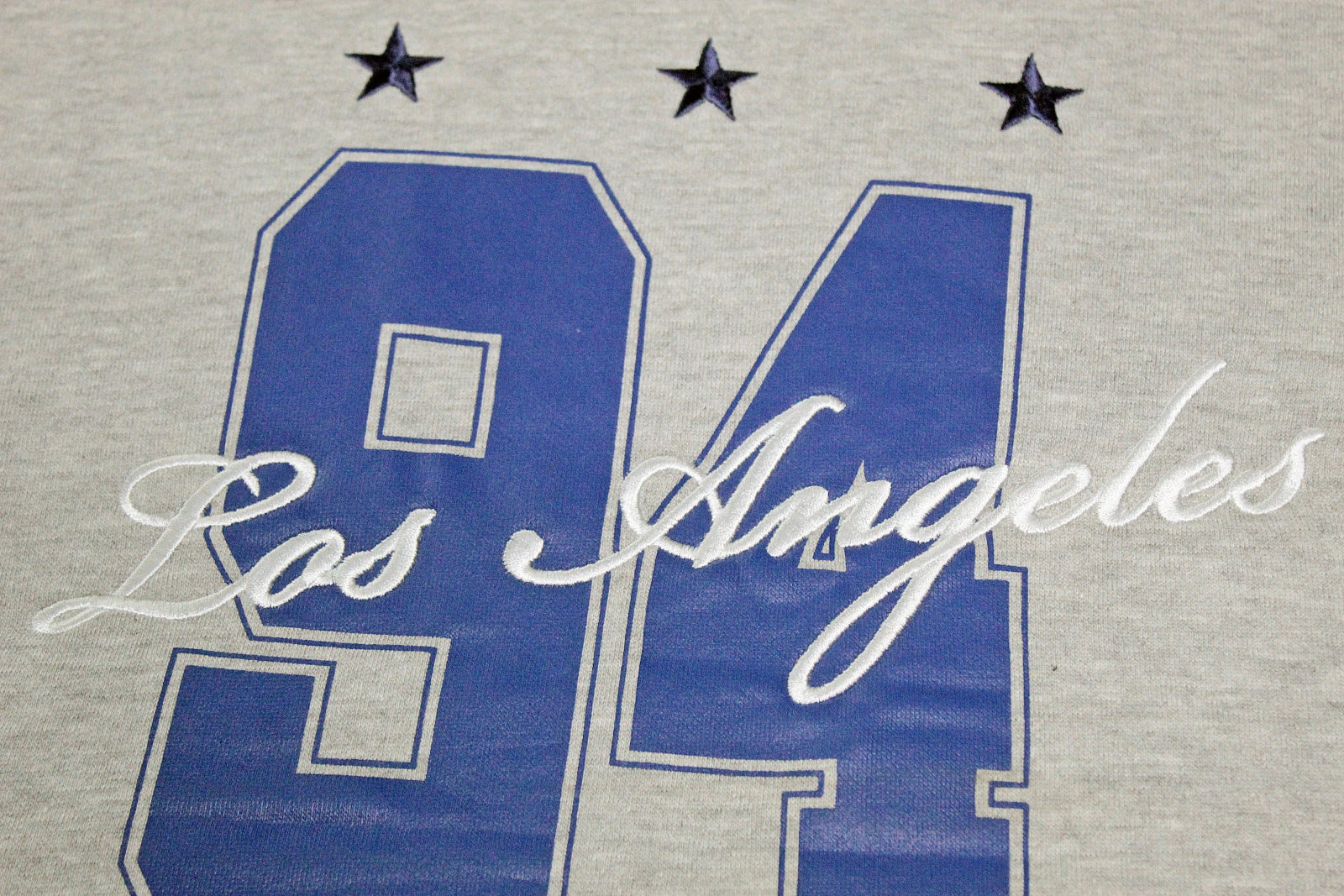 Grey ladies Embroidery Print Fleece Loose Fit Sweatshirt chic trendy in fashion in demand