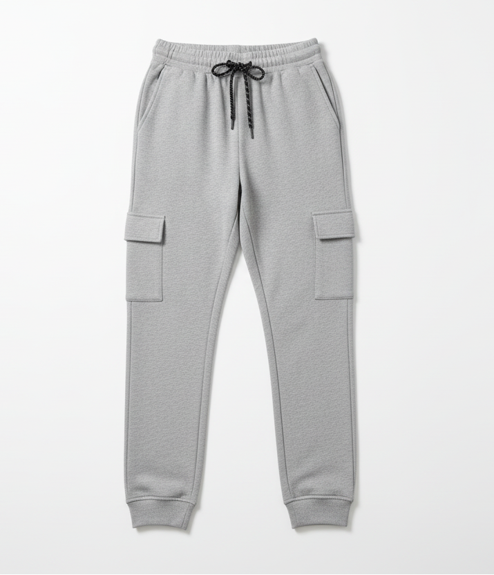 Ladies Silver Cargo Pocket Fleece Jogger Trouser for Ultimate Comfort and Style