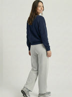 grey ladies wide eg fleece trouser chic trendy in fashion in demand