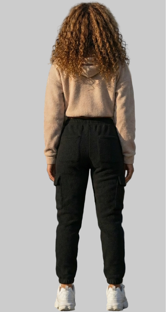 Ladies Cargo Fleece trouoser jogger premium fleece