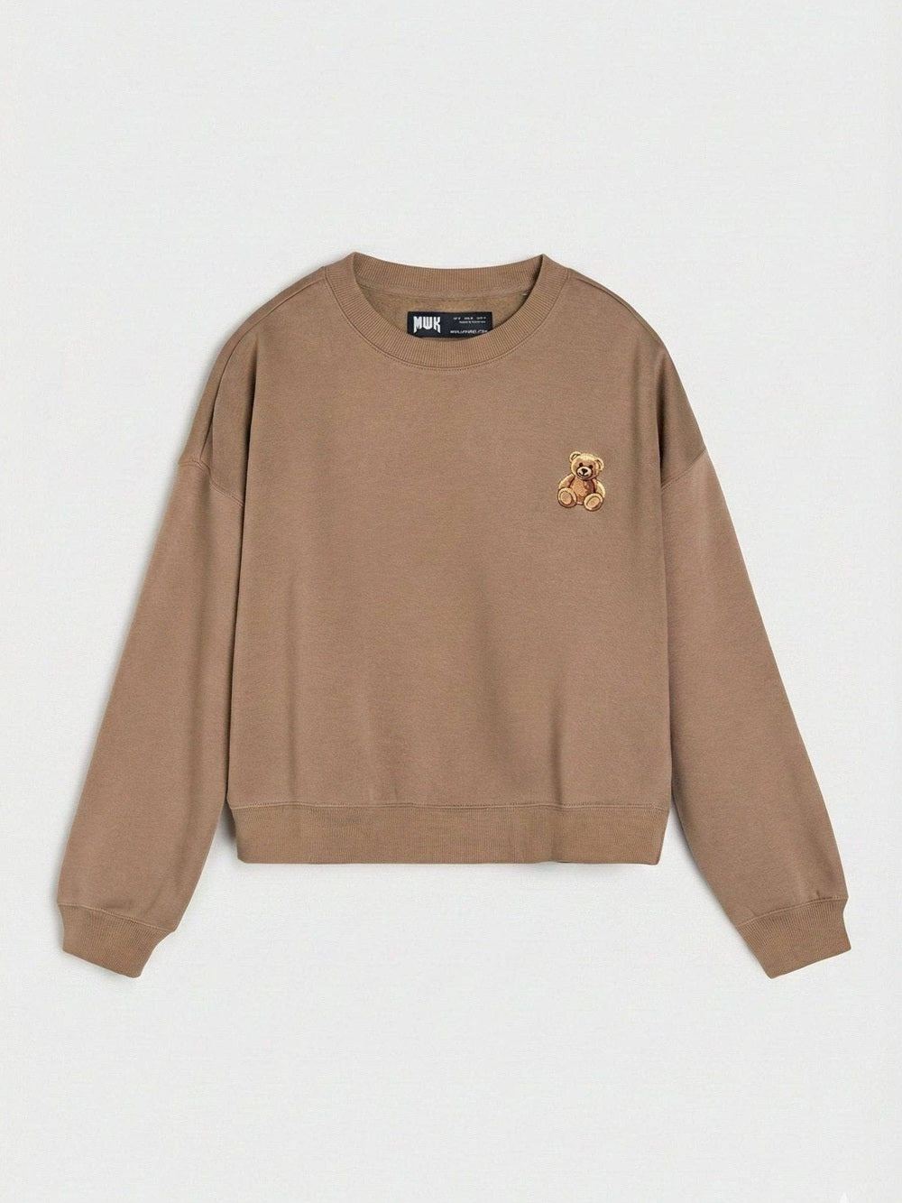 ladies fleece brown fleece co-ord coord fleece  crew sweat set