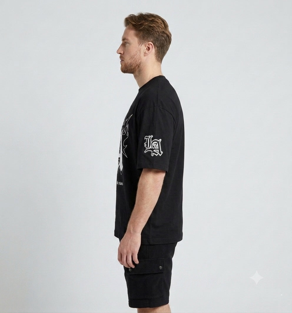 Oversized Graphic black streetwear T-Shirt