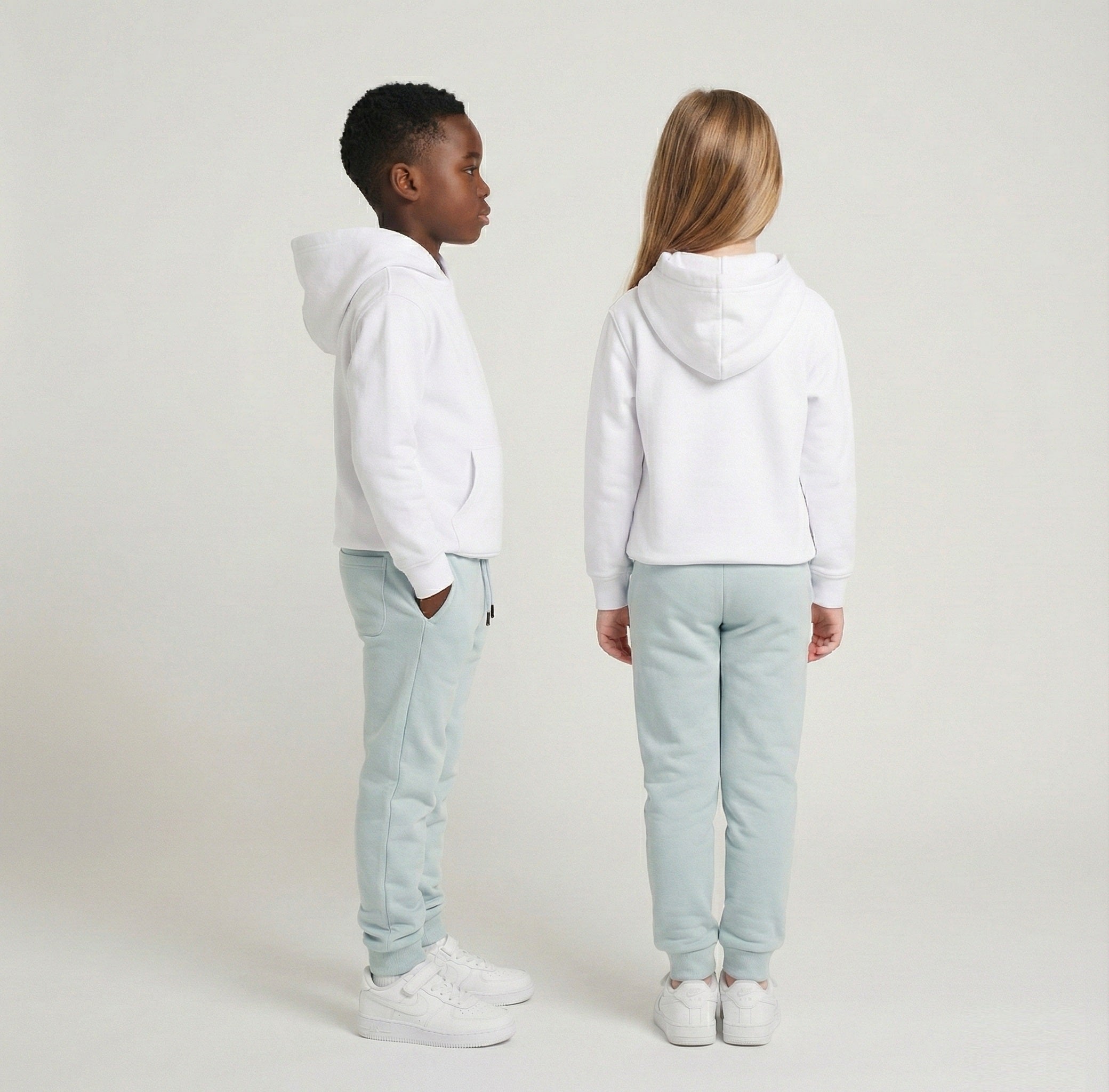 kids light blue sweat pants joggers trouser fleece comfort cozy fleece bargain price